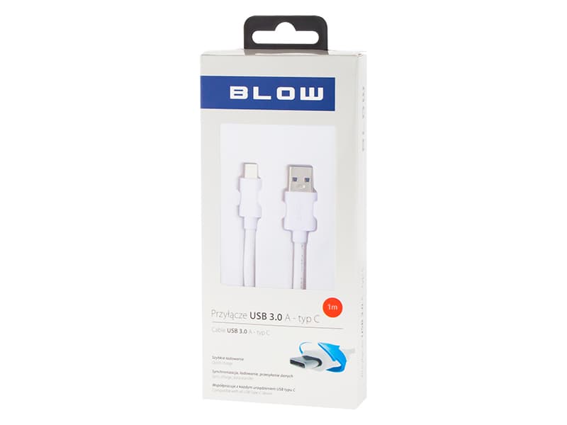 Blow USB 3.0 A - USB-C kabel, 1m, bel 2