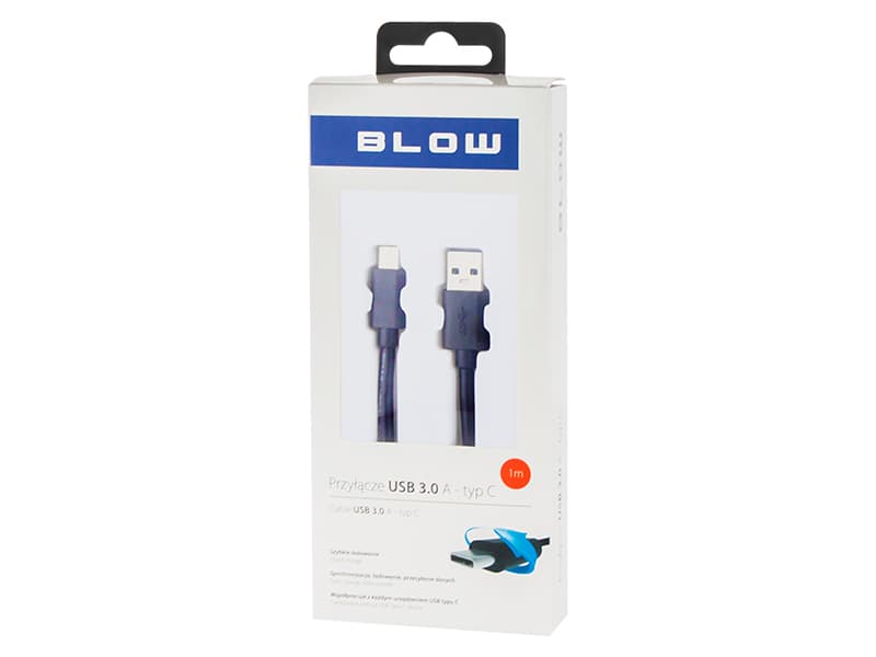 Blow USB 3.0 A na USB-C kabel, 1m, črn 2