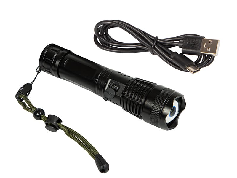 Blow Taktična LED svetilka 2700lm, polnilna, USB-C, črna 3