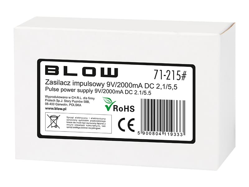 Blow impulsni napajalnik 9V / 2A (2.1/5.5mm) 2