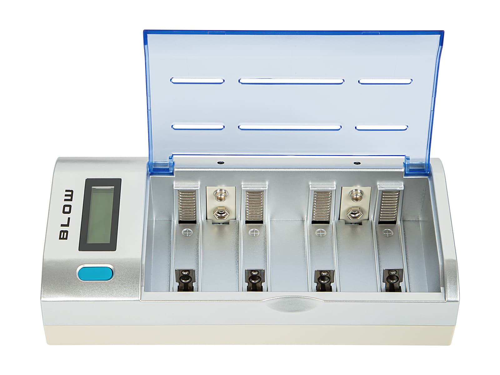 Polnilnik Blow GN-111 za AA, AAA, C, D, 9V z LCD 2