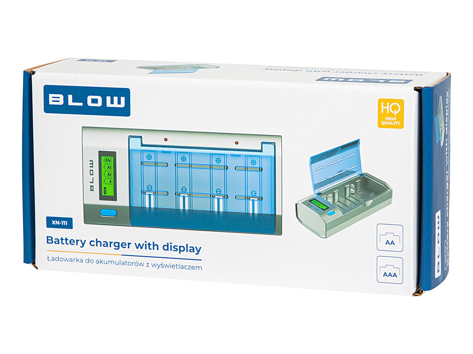 Polnilnik Blow GN-111 za AA, AAA, C, D, 9V z LCD 4