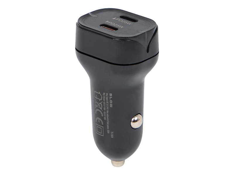 Avto polnilec Blow 50W, 2x USB-C (PD) 3