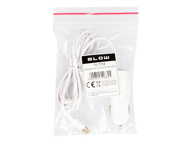Blow Avto polnilnik USB-C, 5V/2,1A 2