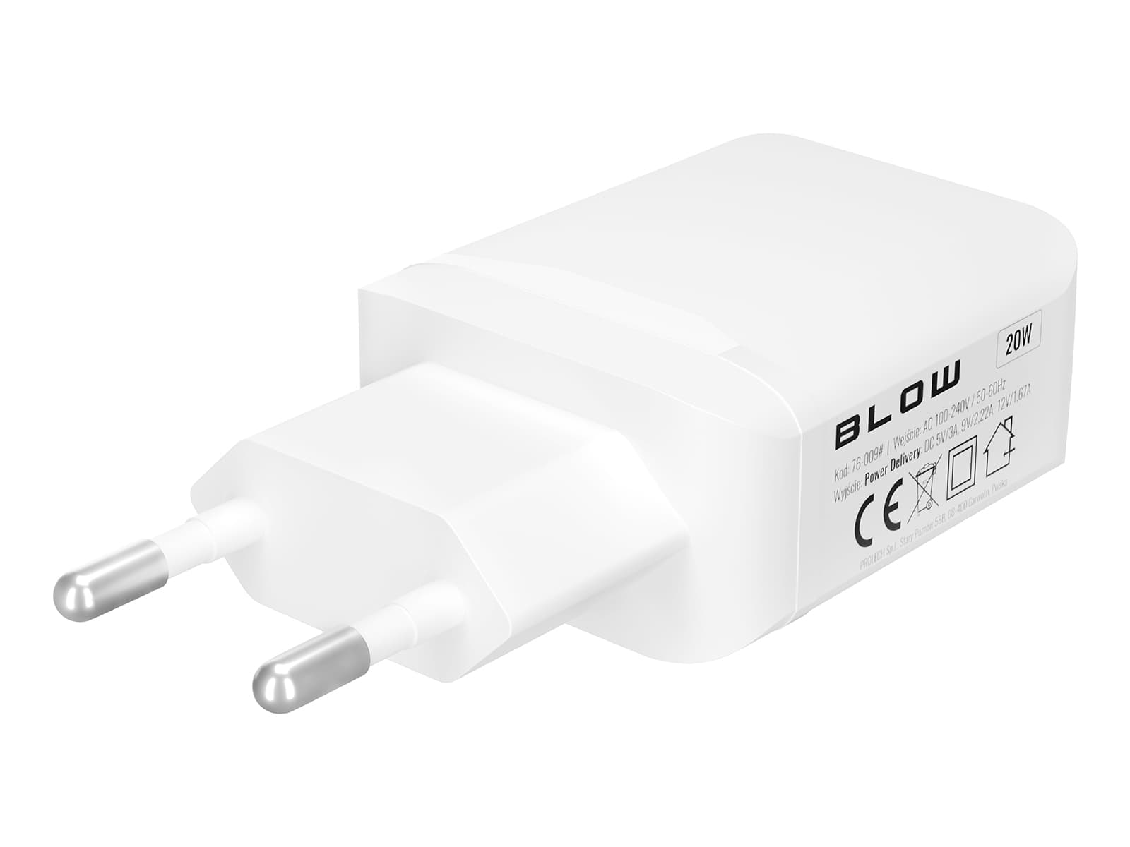 Blow Omrežni polnilnik USB-C PD, 20W 4