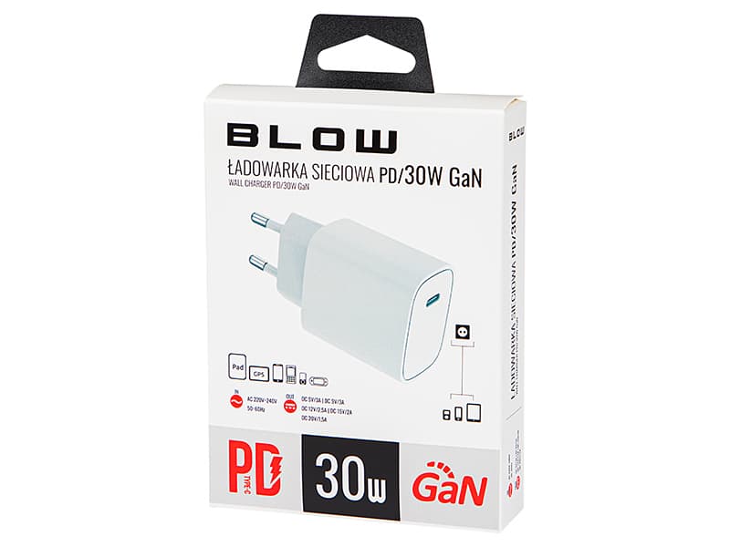 Blow 76-017# Omrežni polnilnik USB-C PD 30W GaN 3