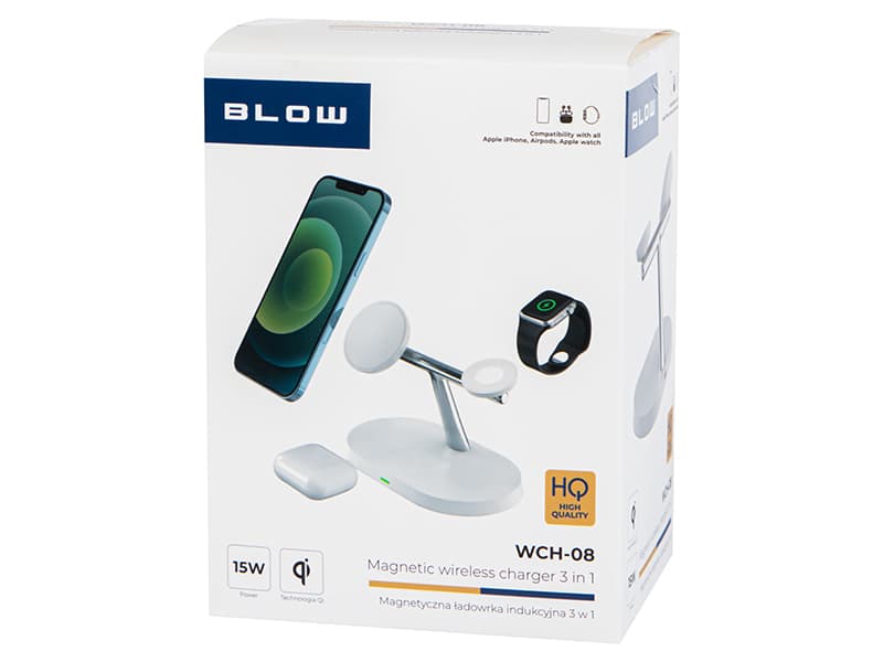 Blow 3v1 magnetna indukcijska polnilna postaja za iPhone, Apple Watch 15W 3