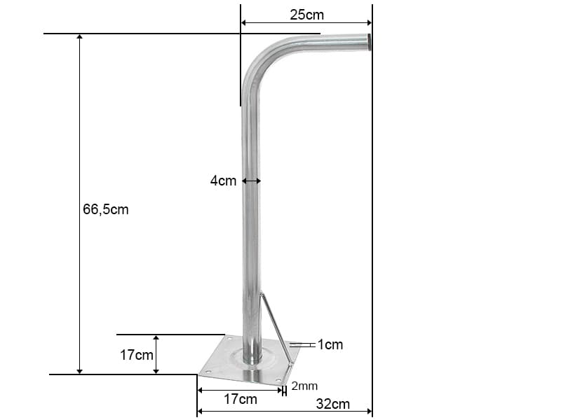 Kotni stenski nosilec Blow 660mm, ojačan 2