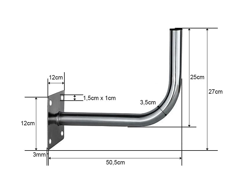 Zgibani stenski nosilec antene Blow 500mm 2