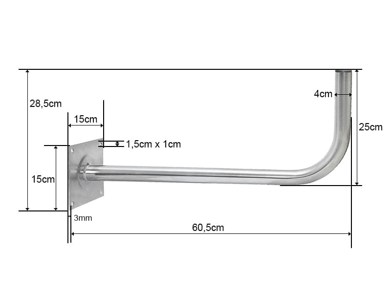 Zgibani stenski nosilec antene Blow 600mm 2
