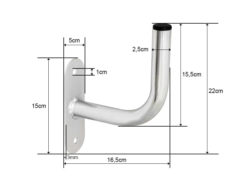 Kotni stenski nosilec Blow 150mm 2