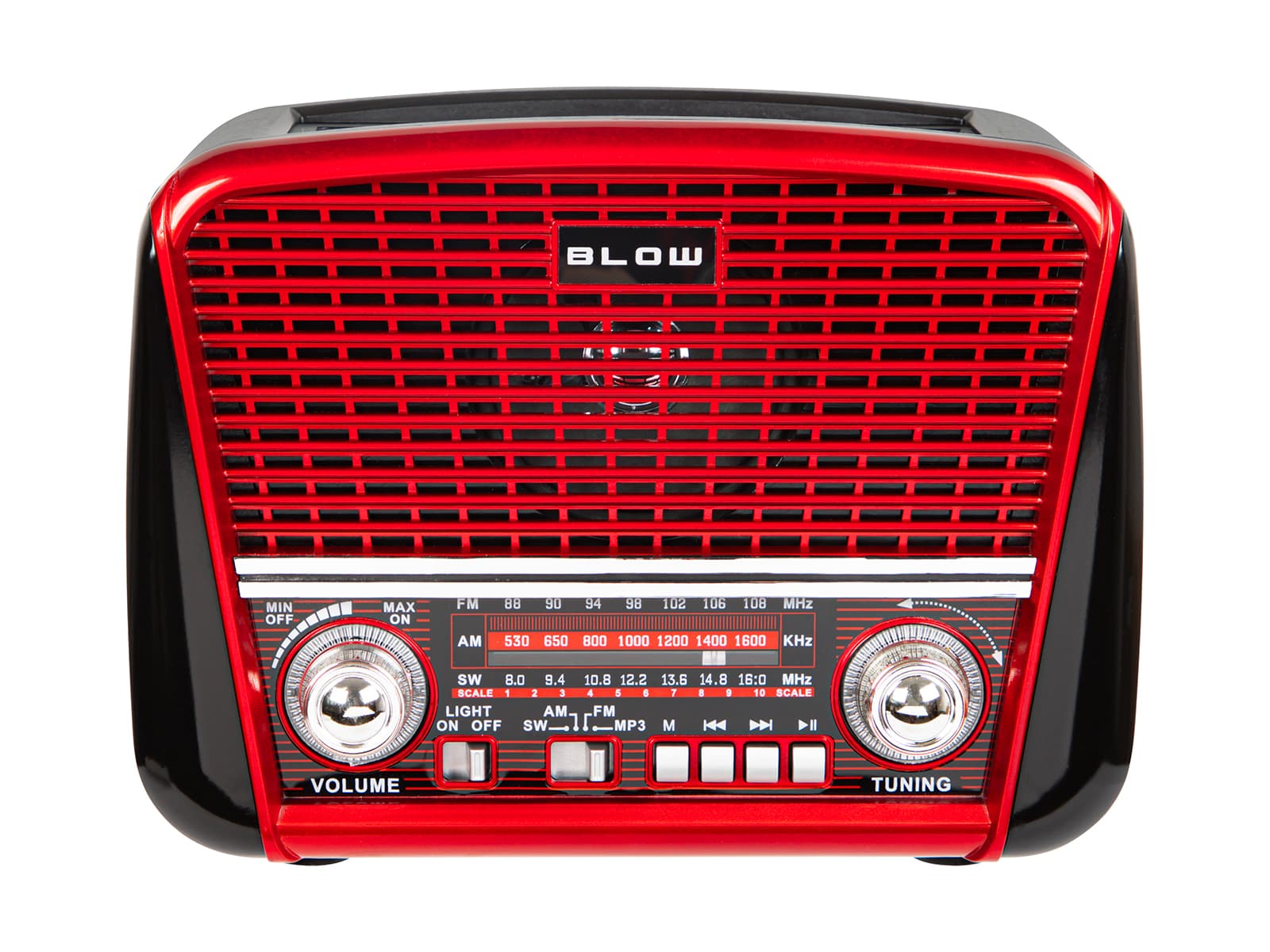 Blow RA17 Prenosni radio AM/FM/SW/BT, rdeč 3