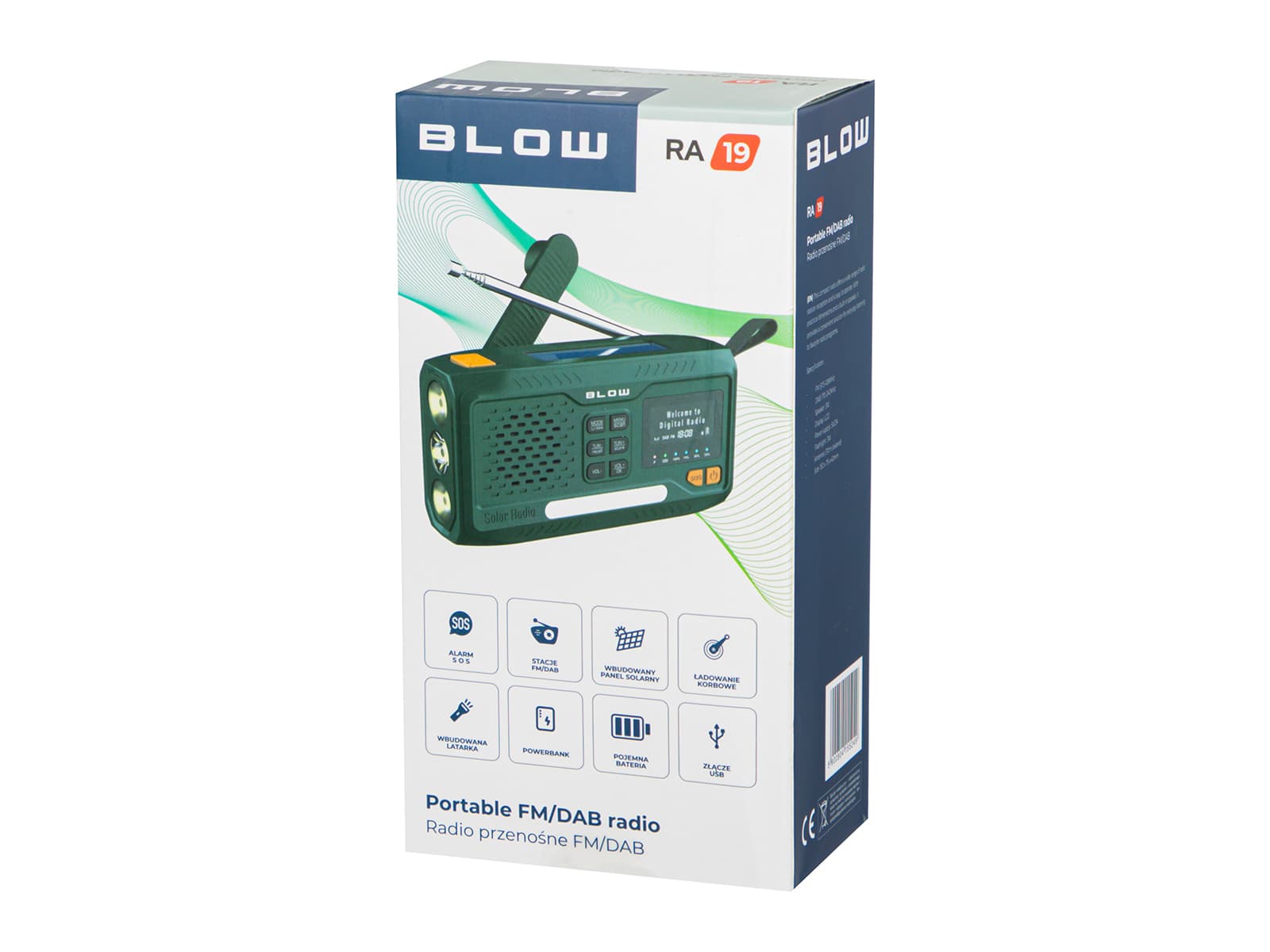 Blow RA19 Prenosno radio AM/FM/DAB+ s solarnim polnj. 5
