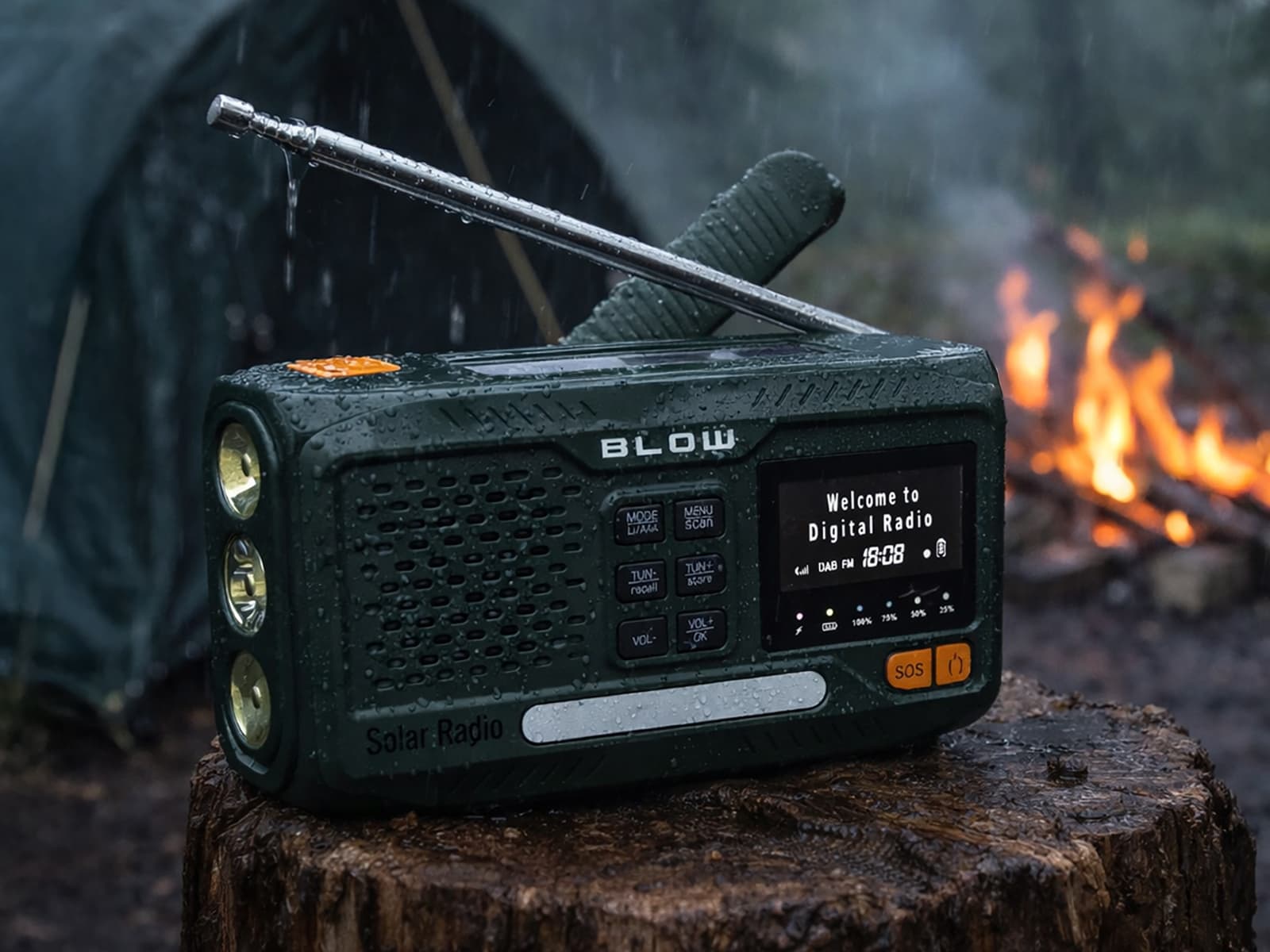 Blow RA19 Prenosno radio AM/FM/DAB+ s solarnim polnj. 7