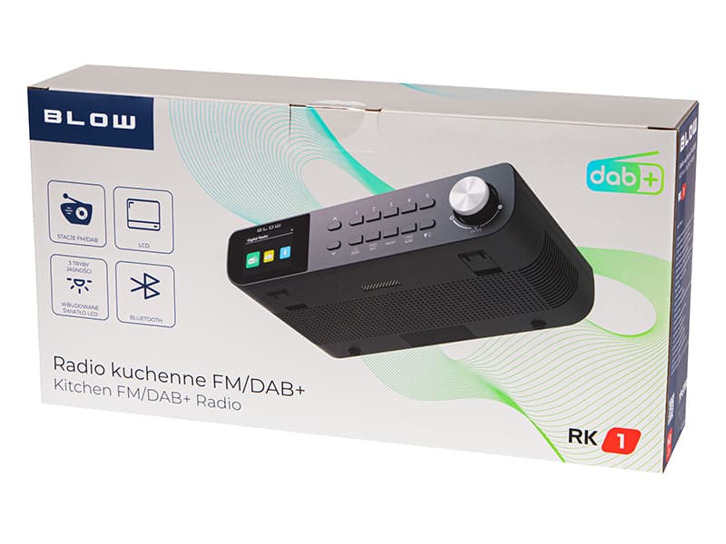 Kuhinjsko radio Blow RK1, FM/DAB+, Bluetooth, črno 5