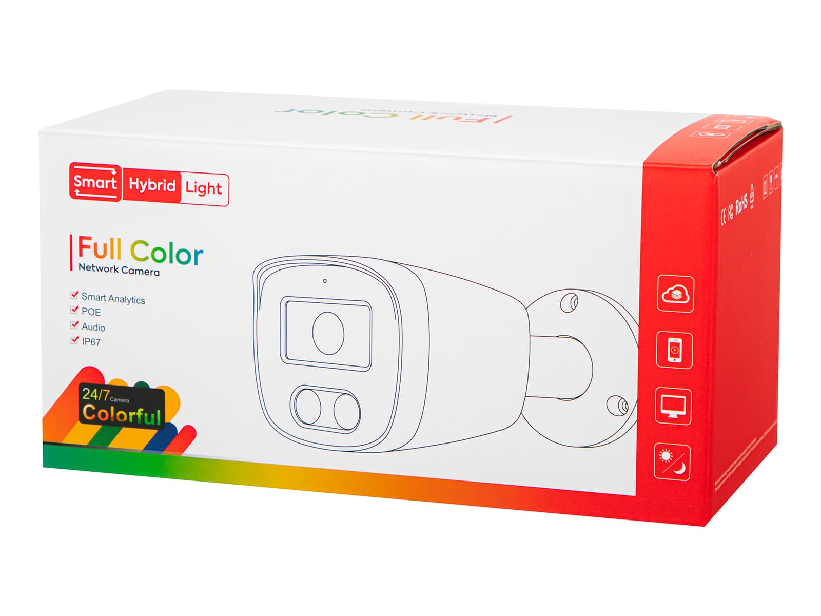 Blow IP Kamera BL-I8HL28BBM/PoE 8MP, grafit, cevasta, mikrofon, HybridLight 5