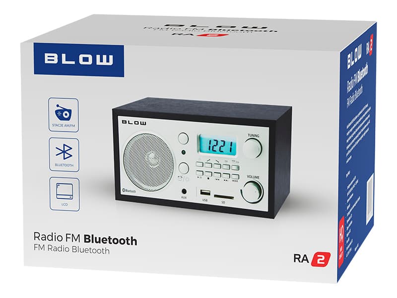 Prenosni radio Blow RA2 Retro, AM/FM, Bluetooth, USB 2