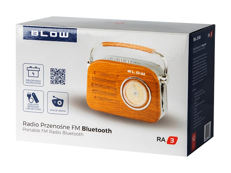 Prenosni radio Blow RA3 Retro, AM/FM/SW, Bluetooth, USB 4