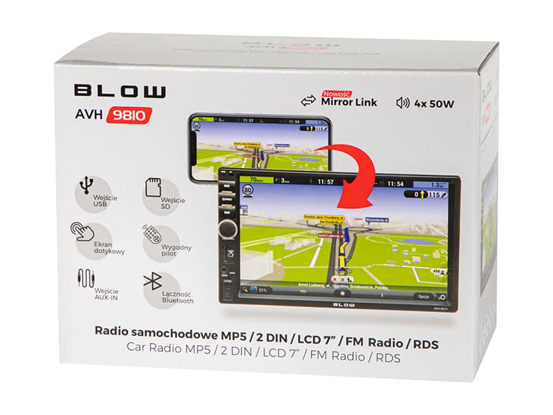 Blow avtoradio AVH-9810 2DIN 7'' z zaslonom na dotik 5