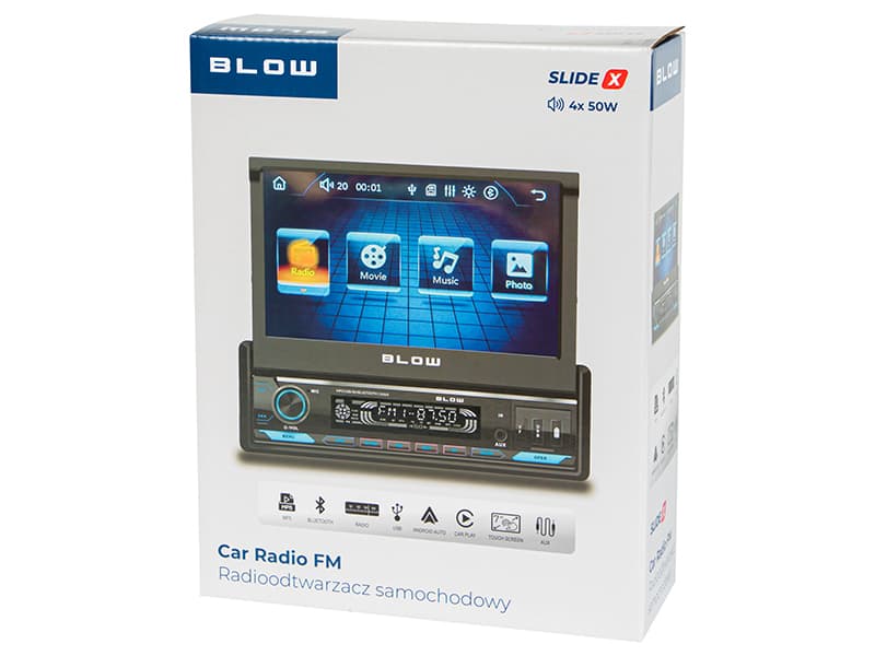 Blow SlideX avtoradio z 7" zaslonom, CarPlay, Android Auto, Bluetooth 7
