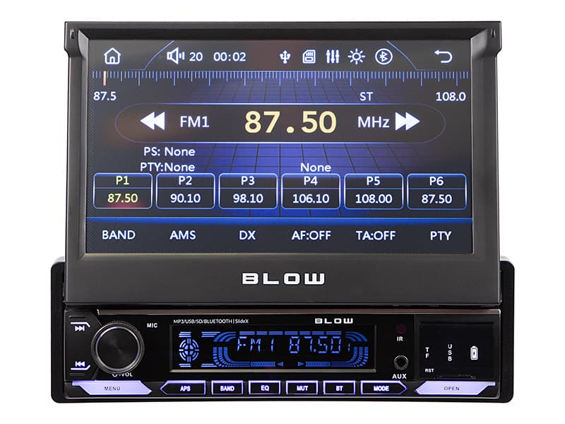 Blow SlideX avtoradio z 7" zaslonom, CarPlay, Android Auto, Bluetooth 6