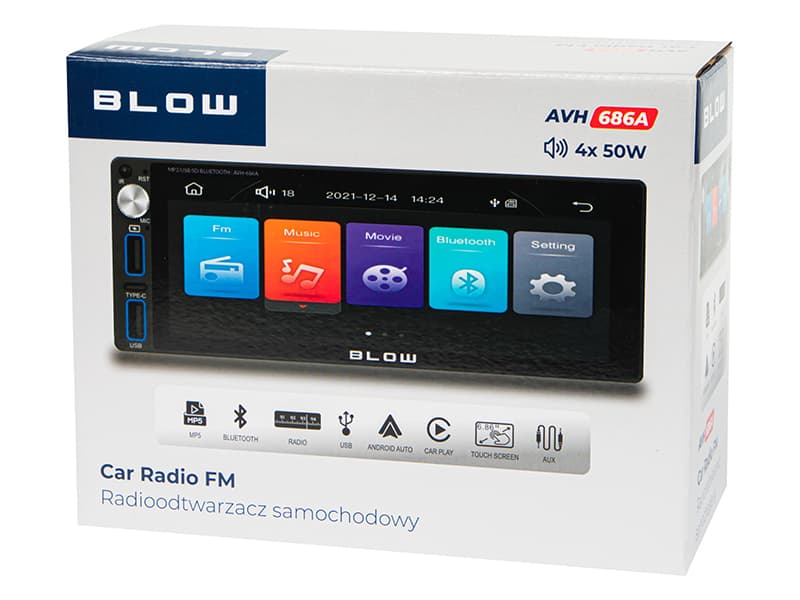 Avtoradio Blow AVH-686A RDS, MP3/USB/micro SD/Bluetooth 7