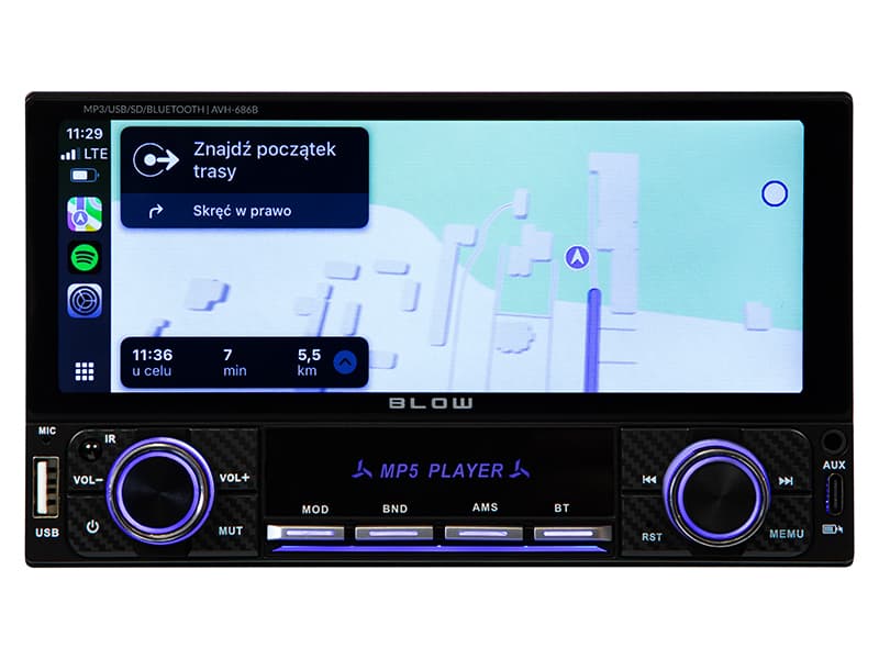 Avtoradio Blow AVH-686B RDS, MP3/USB/micro SD/Bluetooth 5