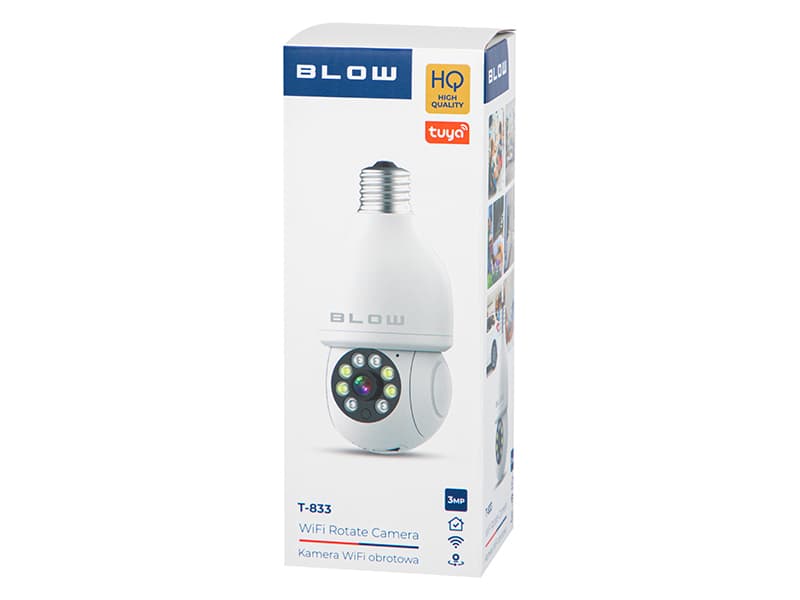 Wi-Fi kamera Blow v obliki žarnice Tuya T-833 PTZ 3MP 4