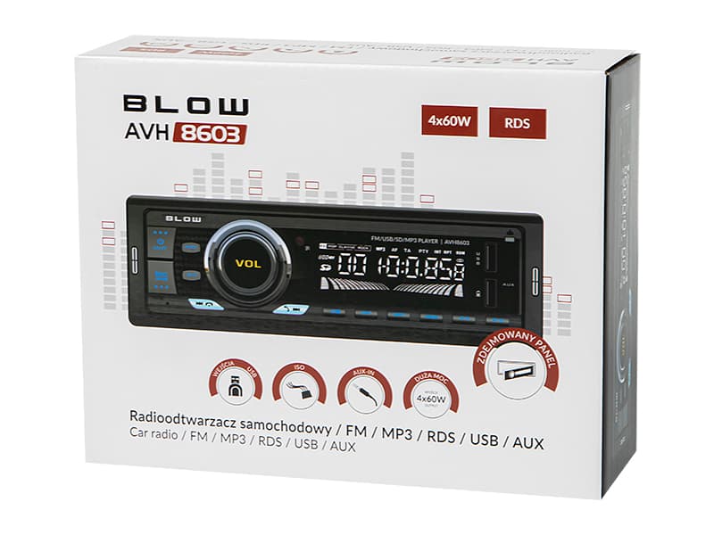Avtoradio Blow AVH-8603 RDS MP3/USB/Micro SD/Bluetooth 6