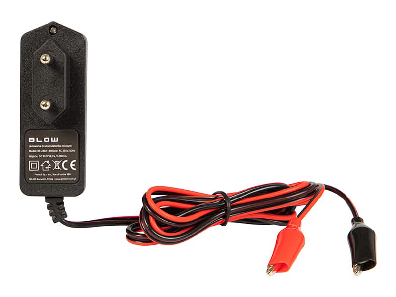 Blow Polnilnik za 12V gel akumulatorje (AGM, kislinsko-svinčene), 1.2A, LED 2