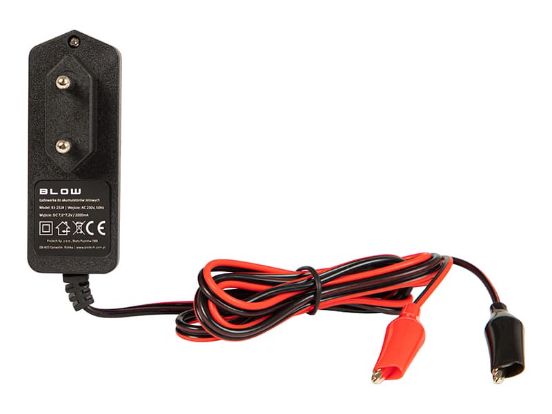 Polnilnik za akumulatorje Blow 6V 2A LED, črn 2