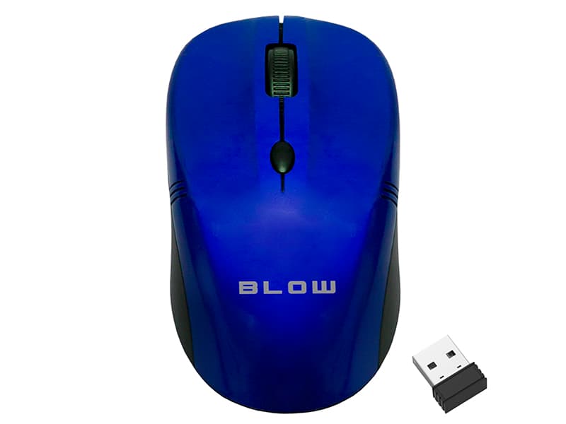 Brezžična optična miška Blow MB-10, modra, 1000-1600 DPI 2