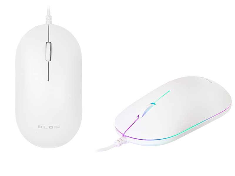 Blow MP-60 žična optična miška, bela (LED RGB) 2