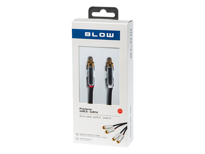 Blow priključek 2xRCA metal 2,5m 2
