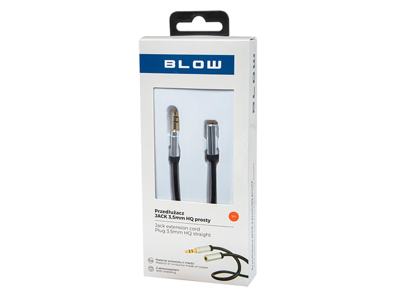 Blow 3.5mm Jack podaljšek (moški-vtičnica) 1m, kovinski 2