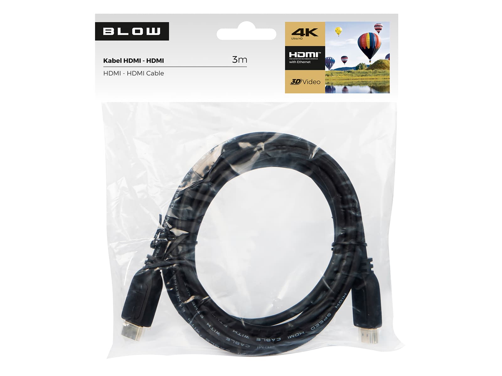 Blow HDMI na HDMI kabel 3m 3