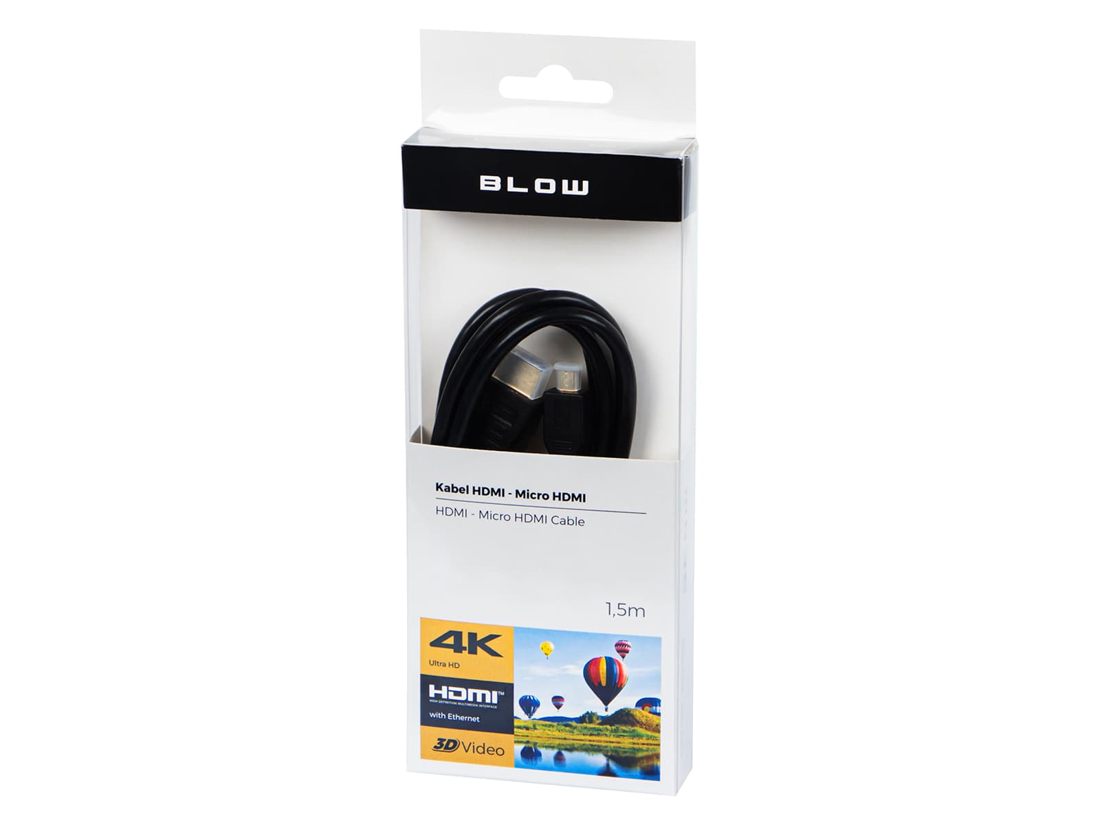 HDMI na Micro HDMI kabel Blow Professional 4K, 1.5m 3