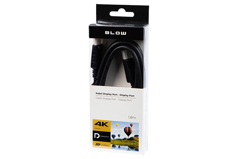DisplayPort - DisplayPort kabel Blow 1,8m, pozlačen 2