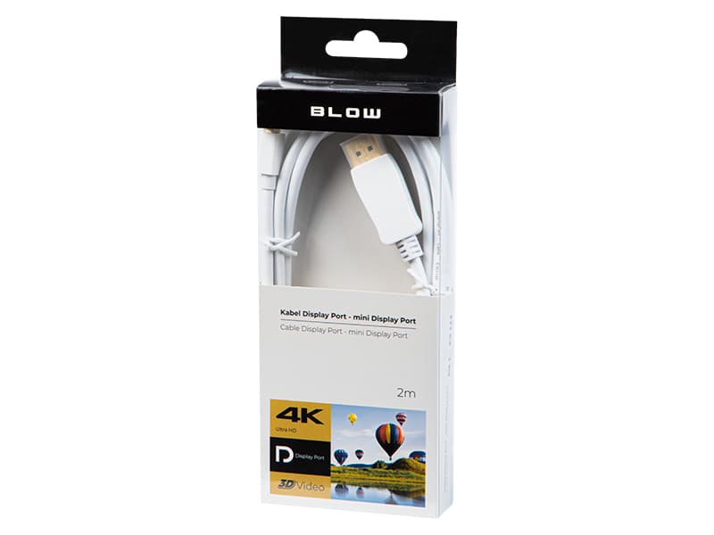 Adapter kabel Blow DisplayPort na Mini DisplayPort, 2m, bel 2