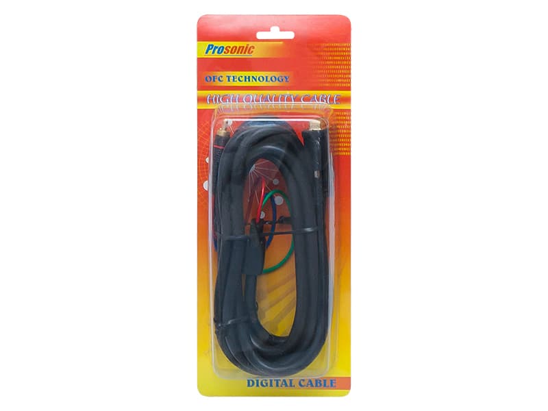 Blow DVI-3RCA kabel, 3m 2