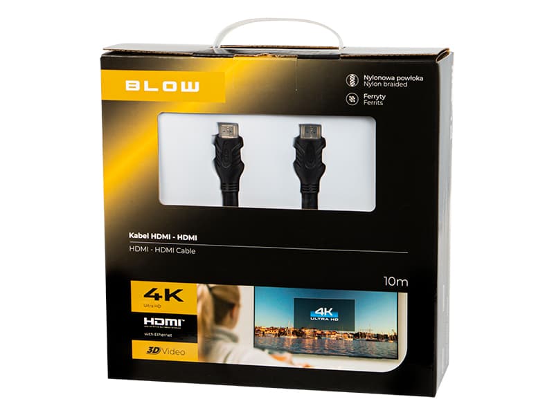 Blow 92-059# HDMI kabel, 10m, gold, 4K 2