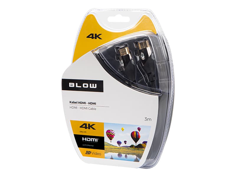 HDMI kabel Blow Premium črni, 3m, 4K 2.0 2