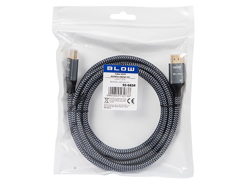 BLOW HDMI kabel na HDMI, 2m, 8K, pleten 2