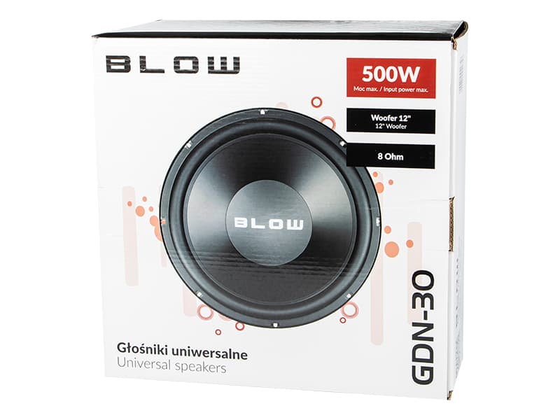 Blow GDN30 12" subwoofer zvočnik, 500W, 8 Ohm 2
