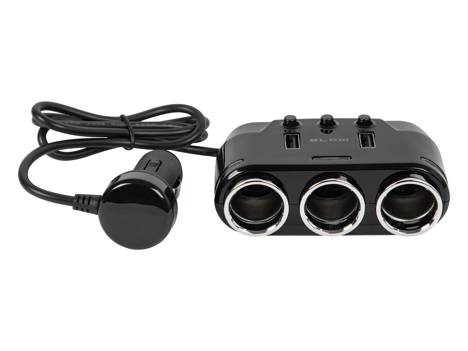 Blow Razdelilnik avtomobilskega vžigalnika 1x vtič / 3x vtičnice + 2x USB 2