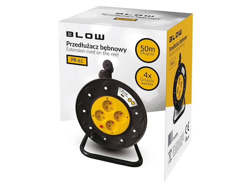 Blow podaljšek na kolutu 50m (4 vtičnice, 3x2.5mm²) 2