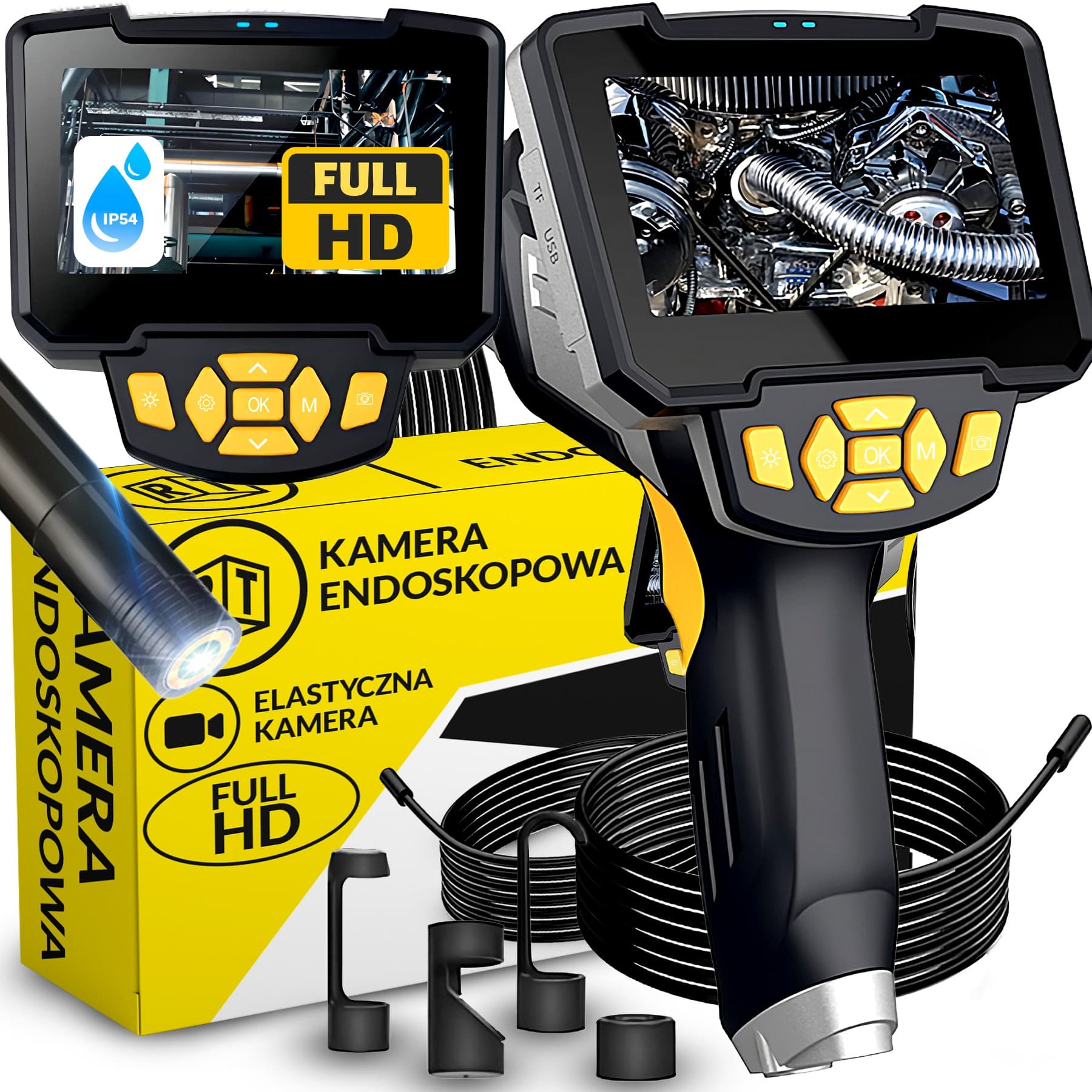 RTO endoskop kamera 1m, 4.3" zaslon, Full HD, 8mm