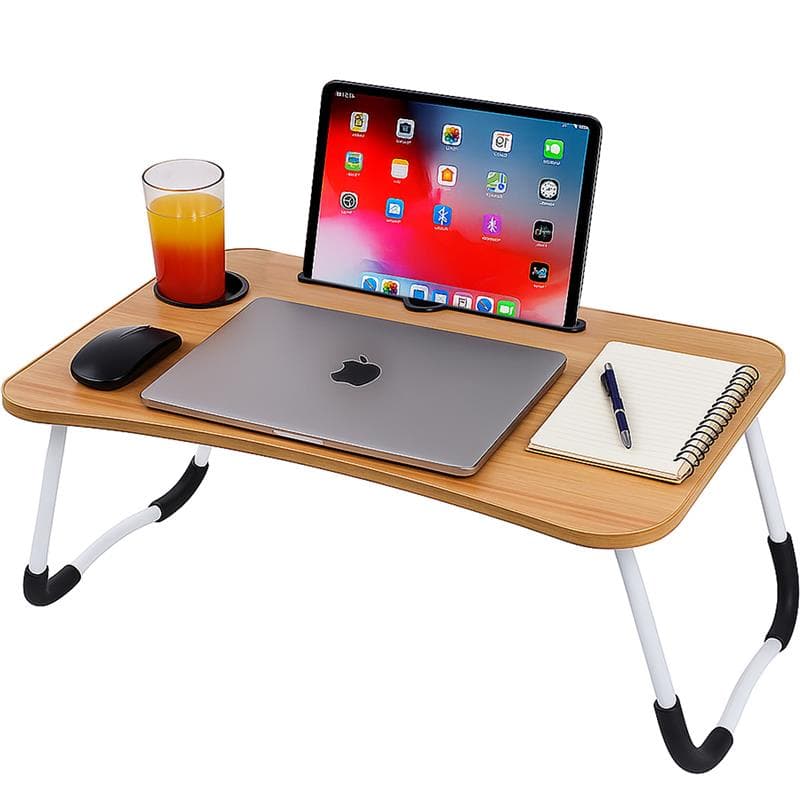 RTO Zložljiv leseni mizica za laptop/računalnik/tablico