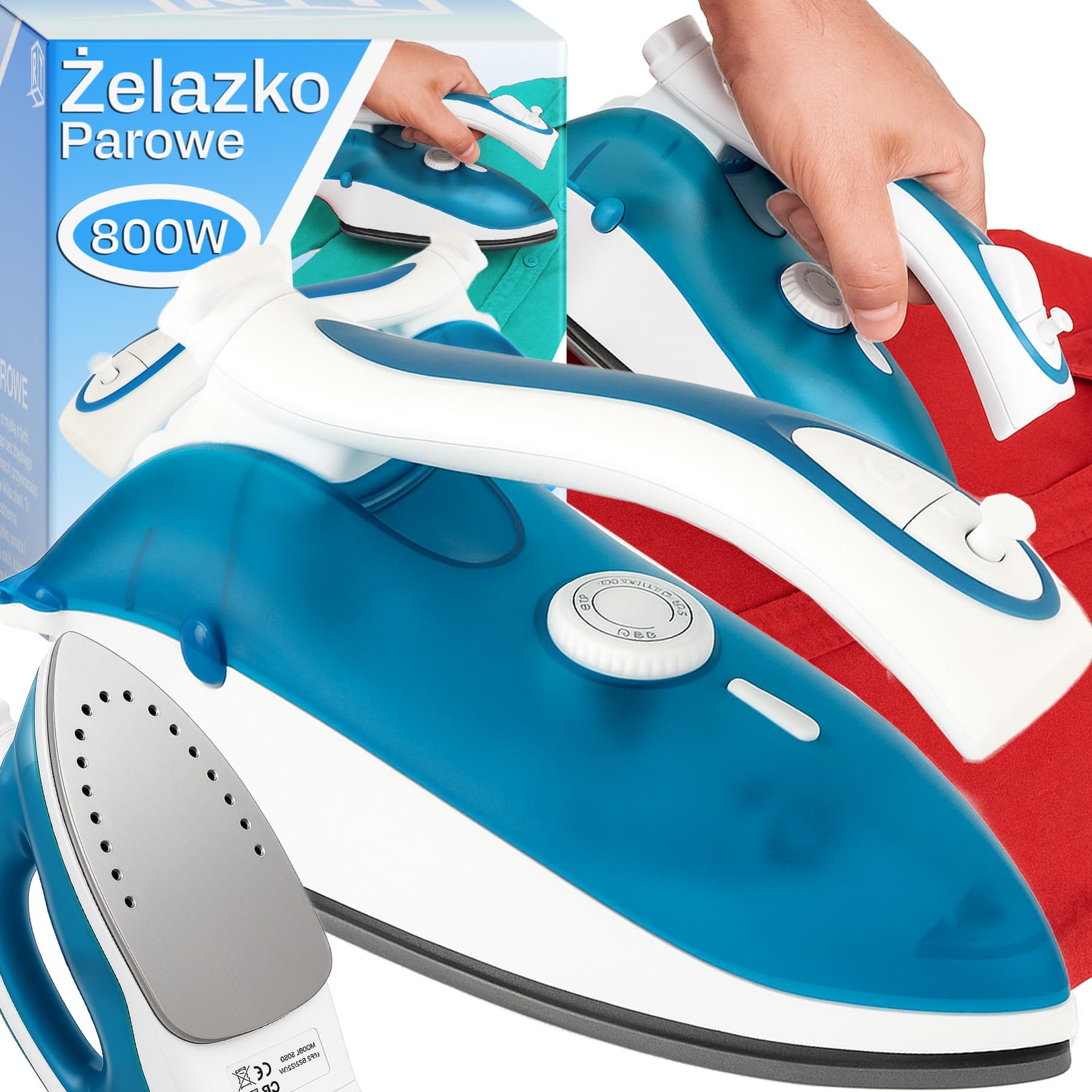 RTO Mini parno likalnik, potovalni, zložljiv, 800W, OR1086