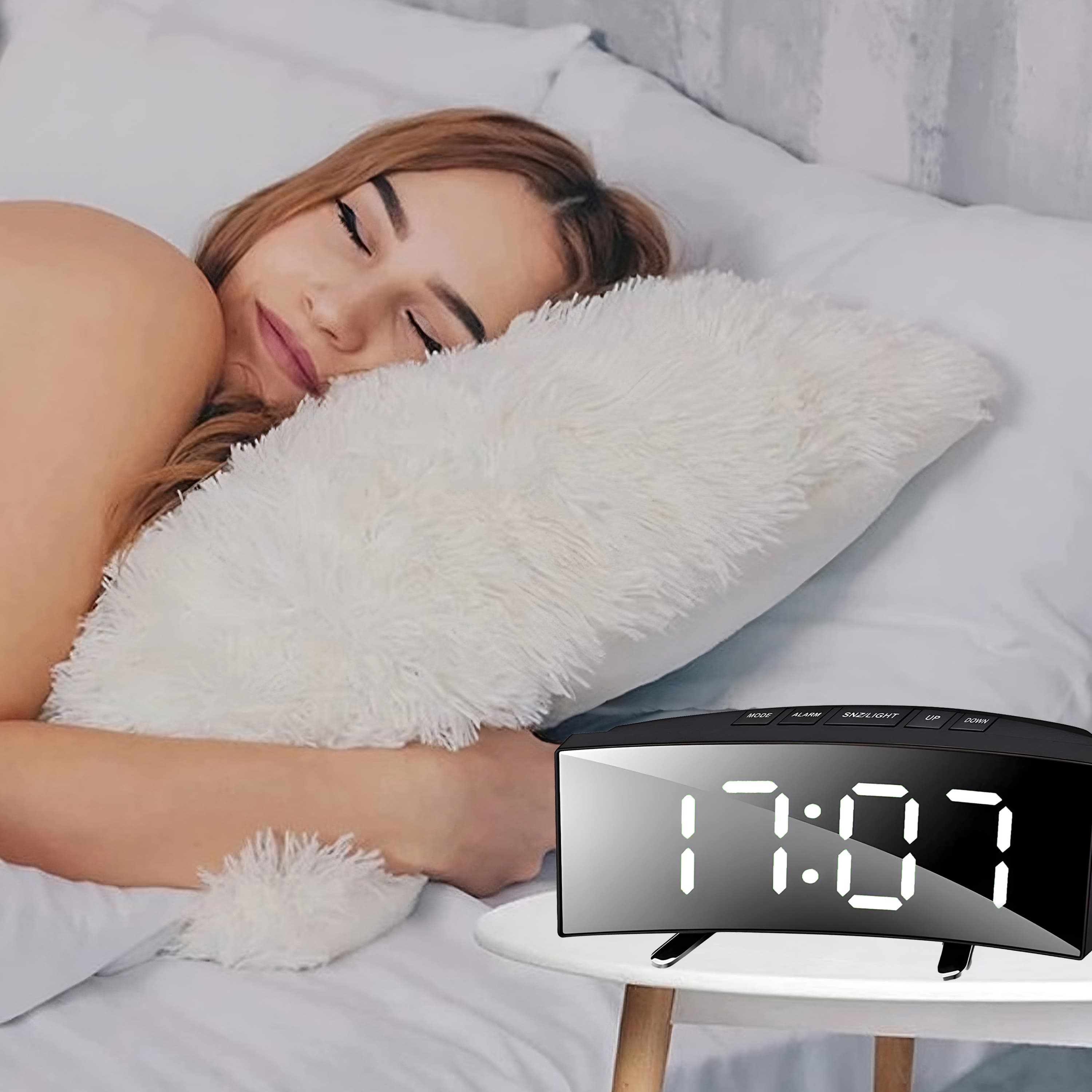 RTO LED digitalna ura, budilka, termometer, ogledalo 3